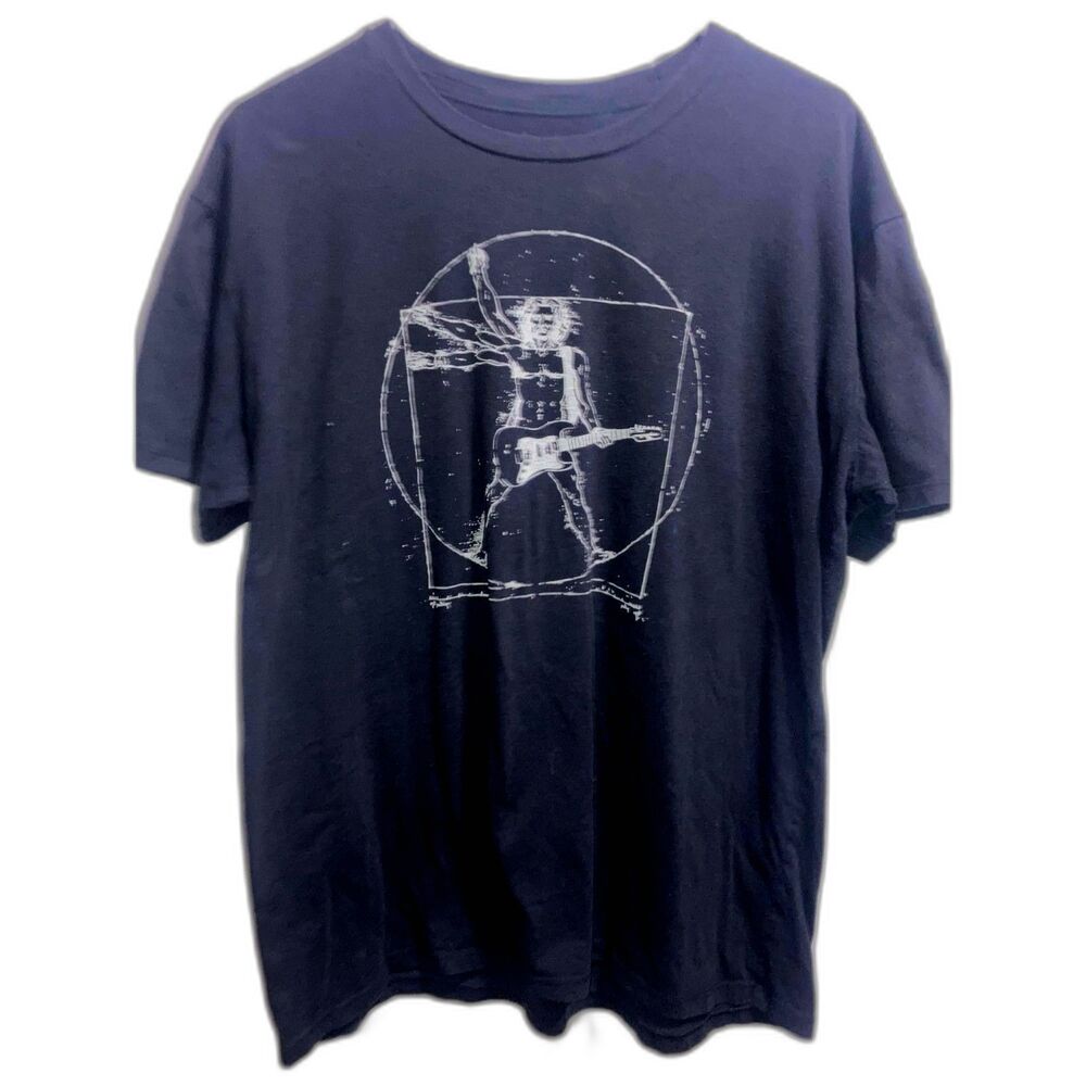 XL Men's Headline Shirts Davinci Rockstar Guitar Vitruvian Man Shirt